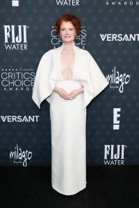 Rebecca Wisocky at the 31st Annual Critics Choice Awards held at Barker Hangar on January 04, 2026 in Santa Monica, California.