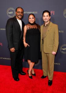 Ryan Coogler, Zinzi Coogler and Sev Ohanian at the 2026 AFI Awards held at the Four Seasons Beverly Hills on January 09, 2026 in Los Angeles, California.