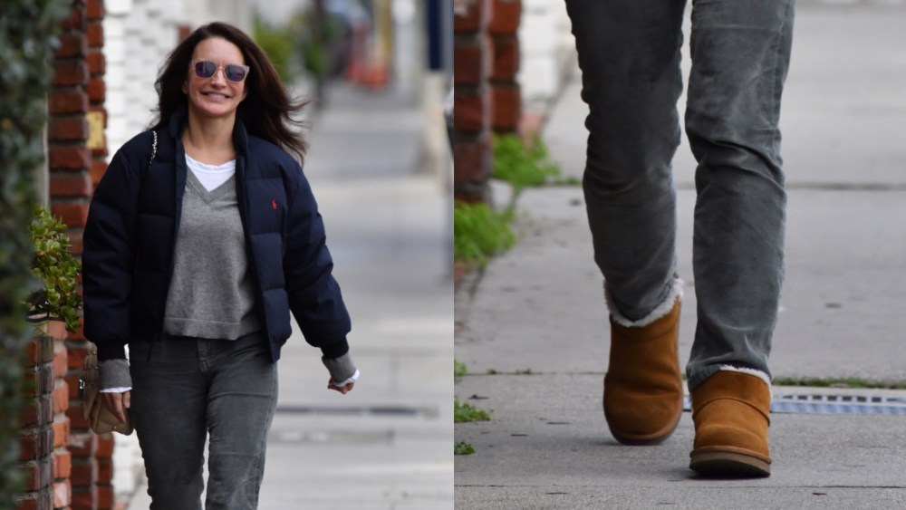 On Tuesday, Kristin Davis stepped out in Koolaburra by Ugg Boots ahead of the Golden Eve red carpet.