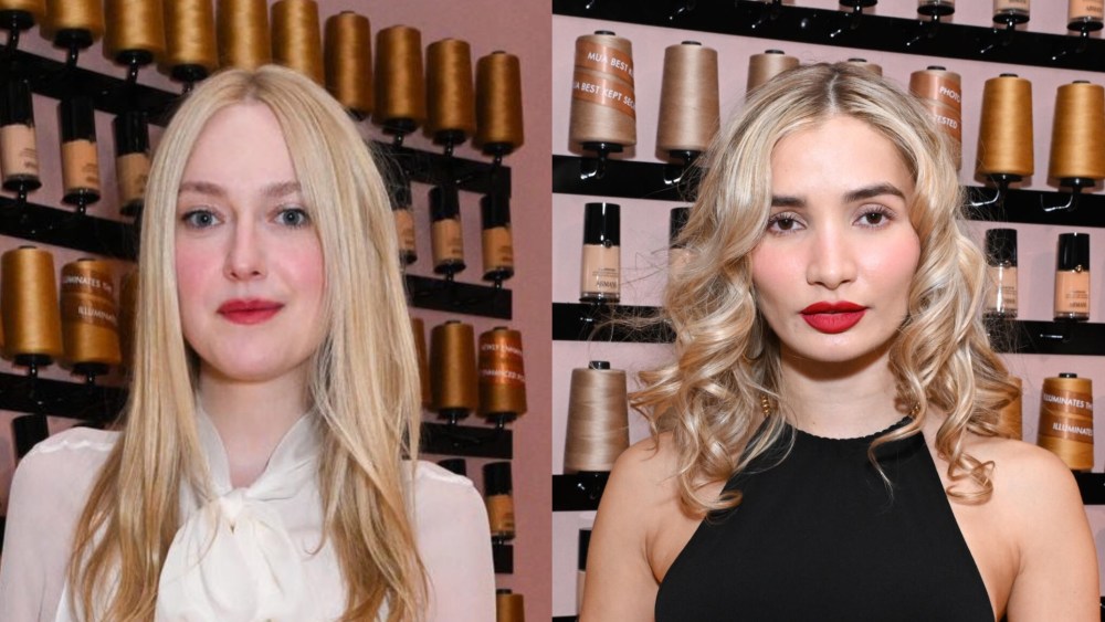 Dakota Fanning and Pia Mia stage a red lip comeback at the Armani Beauty Luminous Silk Lounge.