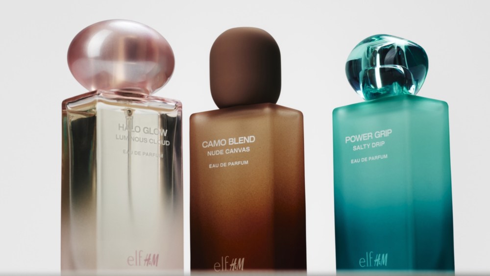 The H&M x E.l.f. Beauty limited-edition fragrance collection.