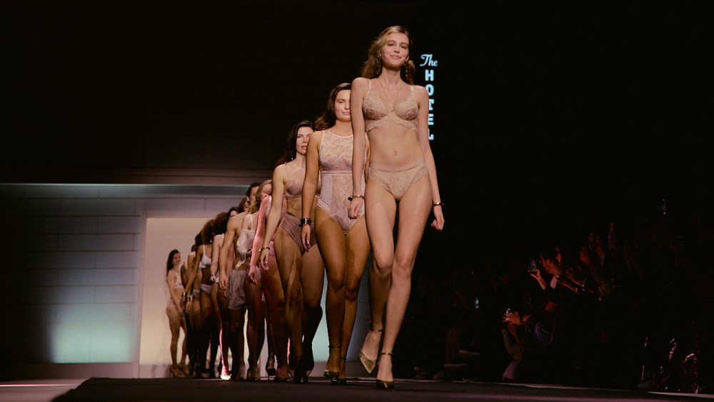On the runway at the Salon International de la Lingerie in January 2026