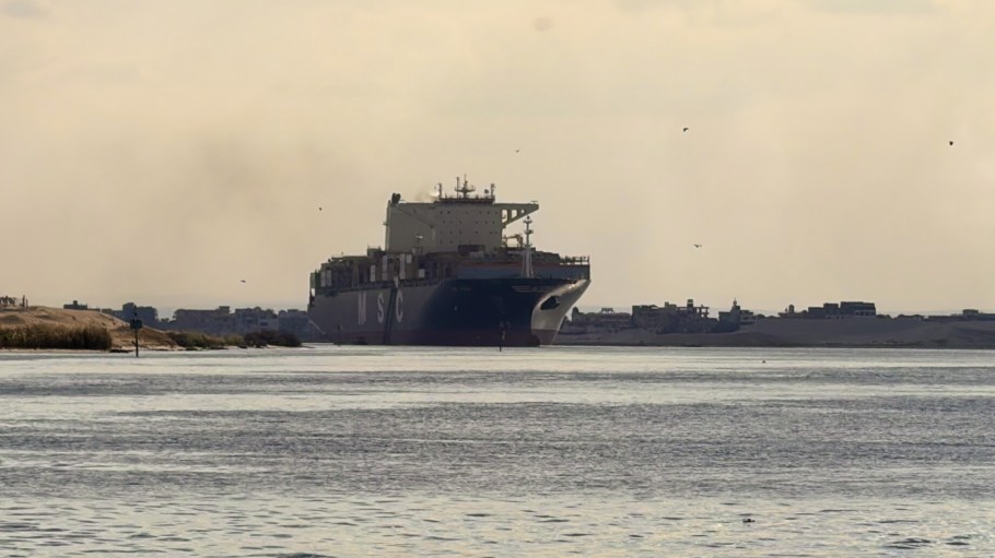 Amid U.S.-Iran tensions, a video from the Yemeni group casts concern on the fragile return of container shipping through the Suez Canal.