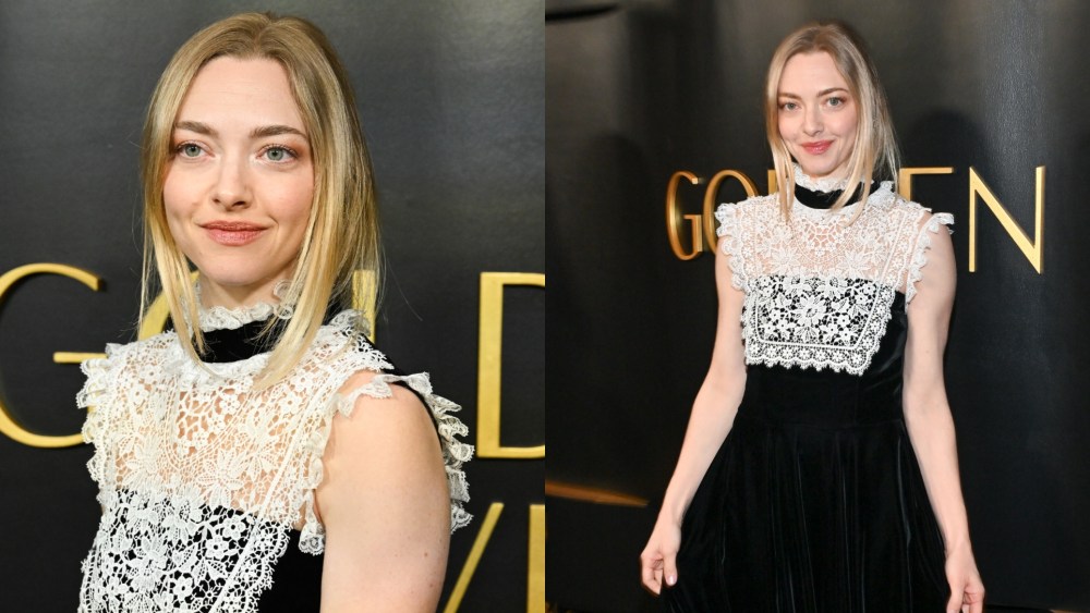 Amanda Seyfried wears Rodarte at Golden Eve: The Golden Globes Honor Helen Mirren & Sarah Jessica Parker on Jan. 6 in Beverly Hills, Calif.