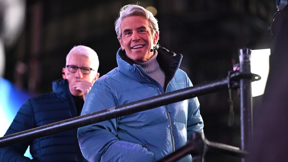 NEW YORK, NEW YORK - DECEMBER 31: Anderson Cooper and Andy Cohen attend the Times Square New Year's Eve 2026 Celebration on December 31, 2025 in New York City. (Photo by Roy Rochlin/Getty Images)