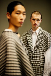 Backstage at the Hed Mayner Men’s Fall 2026 ready-to-wear show at Pitti Uomo
