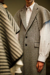 Backstage at the Hed Mayner Men’s Fall 2026 ready-to-wear show at Pitti Uomo