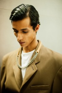 Backstage at the Hed Mayner Men’s Fall 2026 ready-to-wear show at Pitti Uomo