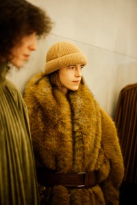 Backstage at the Hed Mayner Men’s Fall 2026 ready-to-wear show at Pitti Uomo