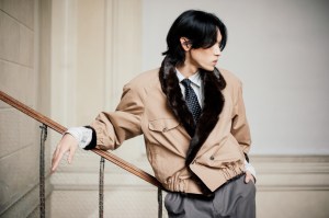 Backstage at the Soshiotsuki Men’s Fall 2026 ready-to-wear show at Pitti Uomo