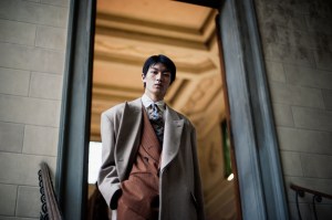 Backstage at the Soshiotsuki Men’s Fall 2026 ready-to-wear show at Pitti Uomo