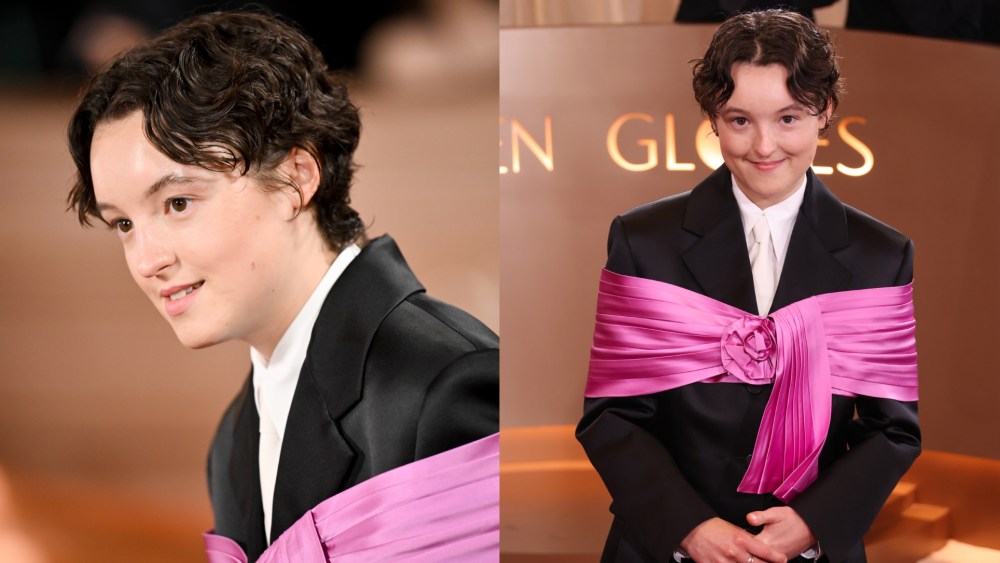 Bella Ramsey wears Prada at the 83rd Annual Golden Globes on Jan. 11, 2026 in Beverly Hills, Calif.