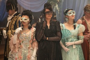 BRIDGERTON, from left: Michelle Mao, Katie Leung, Isabella Wei, ‘The Waltz', (Season 4, ep. 401, aired Jan. 29, 2026). photo: Liam Daniel / ©Netflix / Courtesy Everett Collection