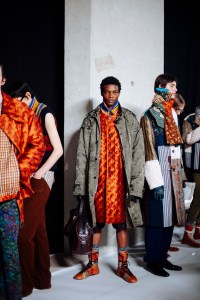 Backstage at Dries van Noten Men's Fall 2026 Ready-to-Wear Collection at Paris Fashion Week