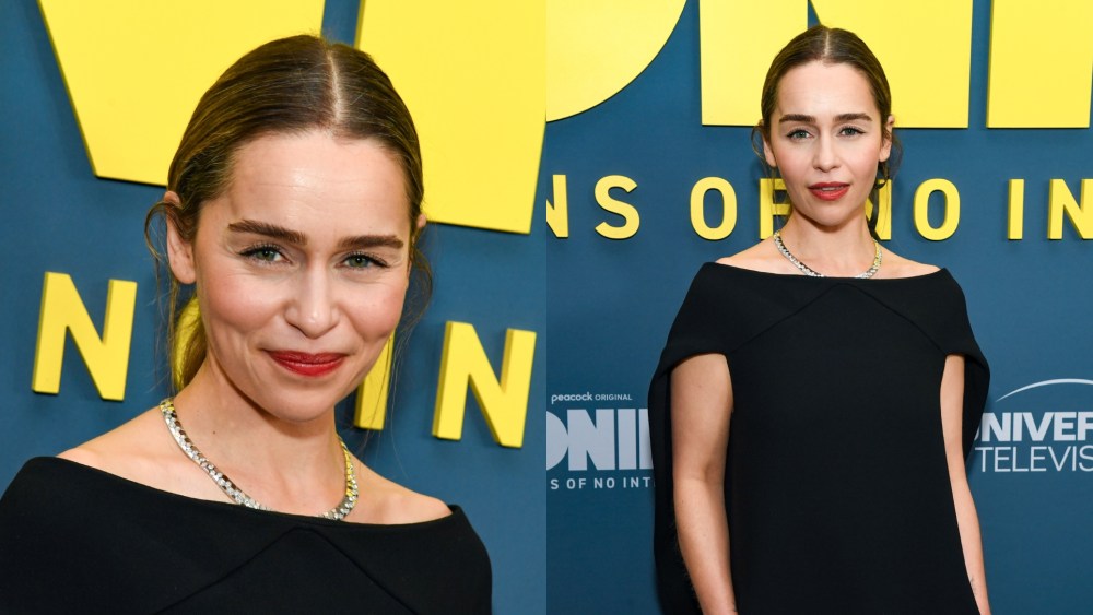 Emilia Clarke wears The Row at Peacock’s “Ponies” premiere on Jan. 14 in New York City.