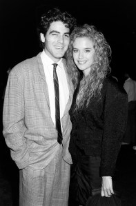 George Clooney and Kelly Preston attend an event at Paramount Studios in Los Angeles, California, on July 21, 1988.