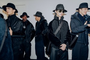 Backstage at Giorgio Armani Fall 2026 Ready-to-Wear Collection at Milan Mne's Fashion Week