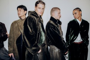 Backstage at Giorgio Armani Fall 2026 Ready-to-Wear Collection at Milan Mne's Fashion Week
