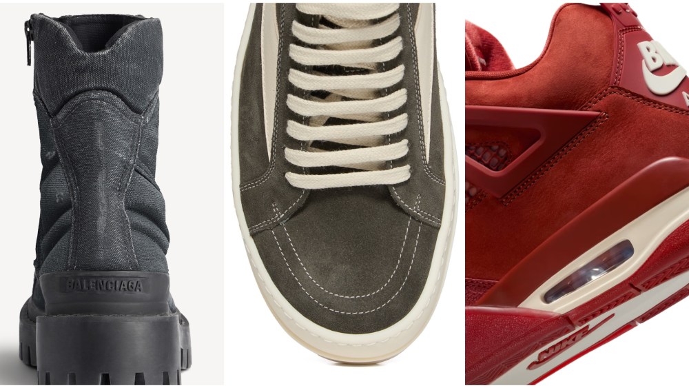 Balenciaga, Rick Owens, Nike sneakers