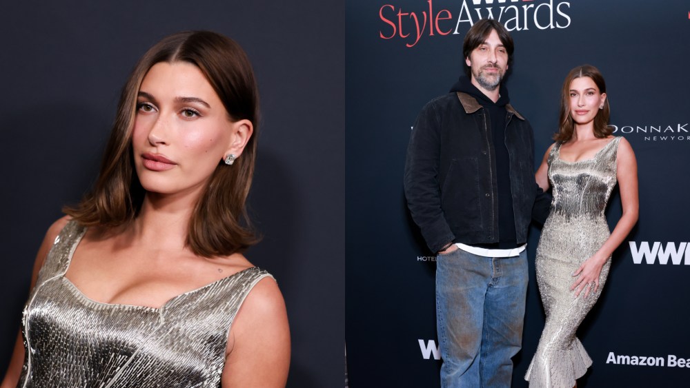 Andrew Mukamal and Hailey Bieber at the 2026 WWD Style Awards.