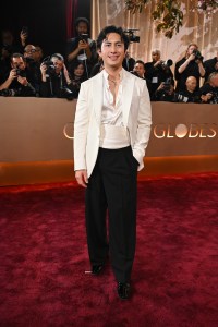 Hudson Williams at the 83rd Annual Golden Globes held at The Beverly Hilton on January 11, 2026 in Beverly Hills, California.
