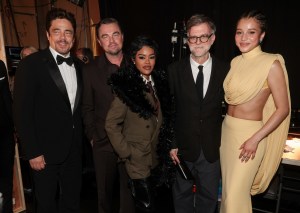 Benicio del Toro, Leonardo DiCaprio, Teyana Taylor, Paul Thomas Anderson and Chase Infiniti