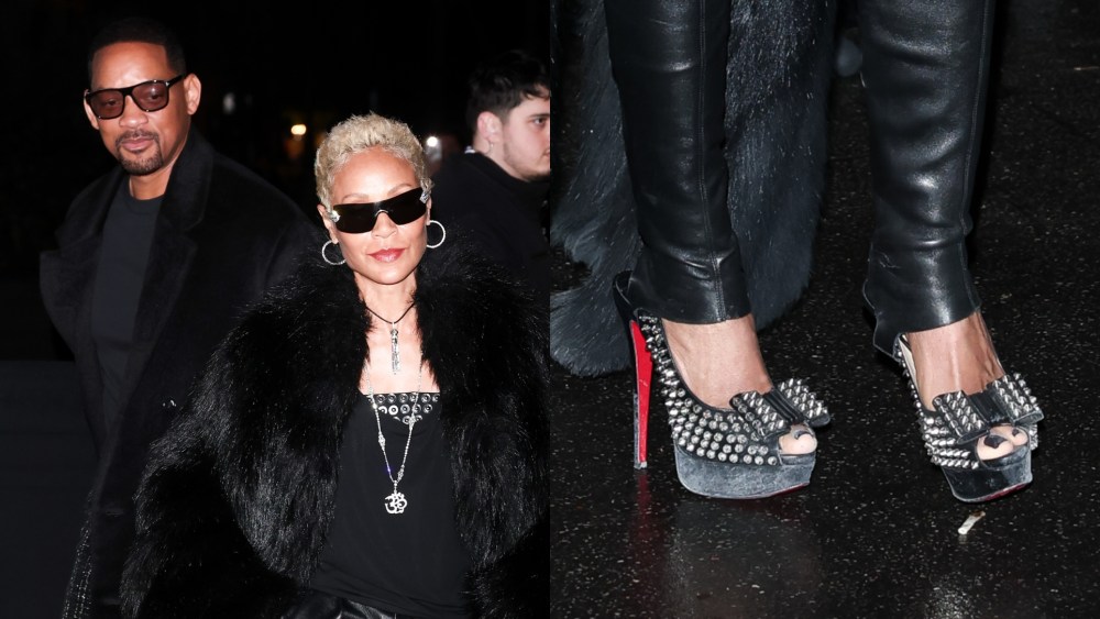 Jada Pinkett Smith and Will Smith attend the Louboutin Capsule Collection By Jaden Smith Launch as part of Paris Fashion Week on Wednesday in Paris, France.