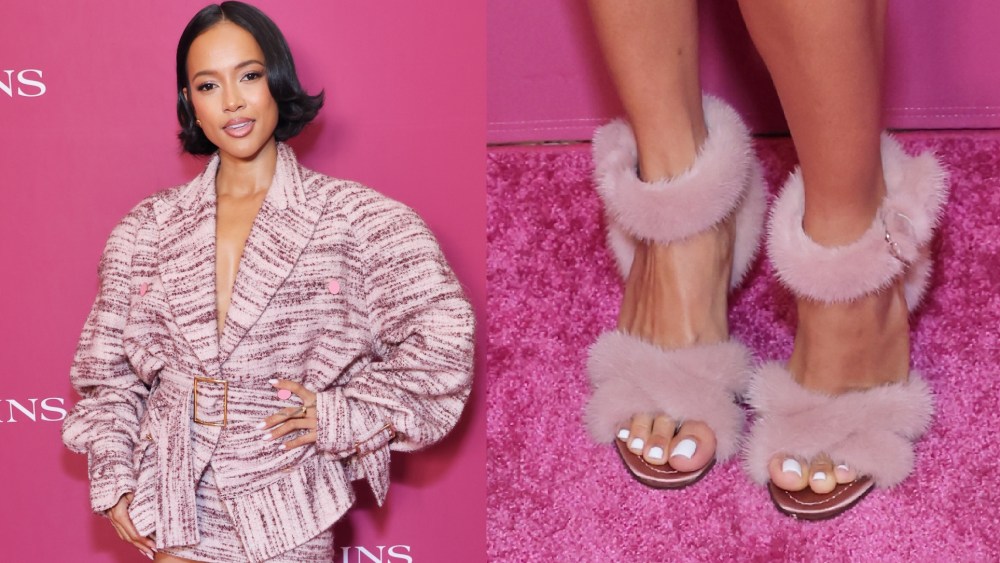 Karrueche Tran attends Clarin's Sugar & Shine Galentine's Affair at Alba on Thursday in Los Angeles, California.