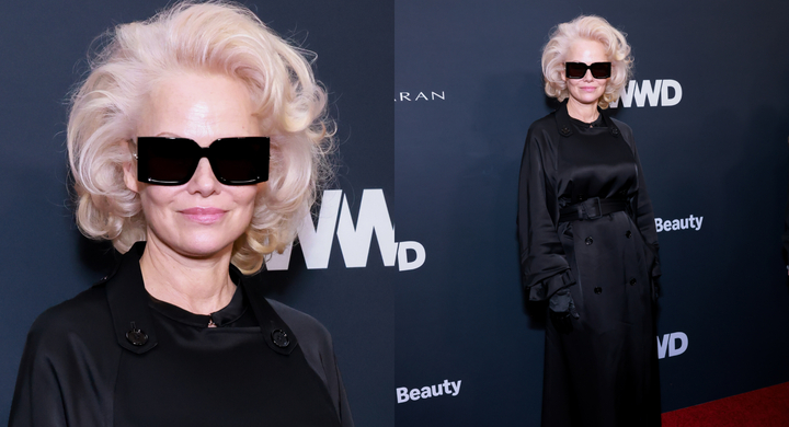 Pamela Anderson at the WWD Style Awards.