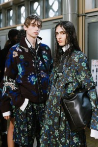 Backstage at Sacai Fall 2026 Ready-to-Wear Collection at Paris Fashion Week