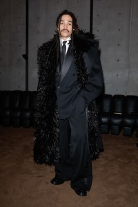Luka Sabbat at the Saint Laurent Men’s Fall/Winter 2026 fashion show as part of Paris Men’s Fashion Week held at Bourse du Commerce on January 27, 2026 in Paris, France.
