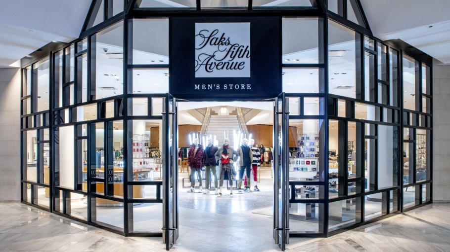 The entrance to the Saks men's store in Boston.
