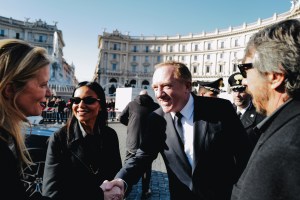 François-Henri Pinault attends Valentino Garavani Funeral in Rome.