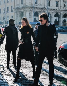 Natalia Vodianova and Antoine Arnault attend Valentino Garavani Funeral in Rome.