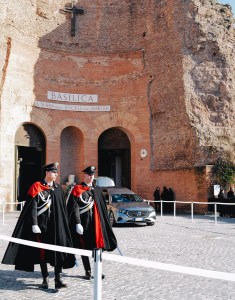 People attend Valentino Garavani Funeral in Rome.