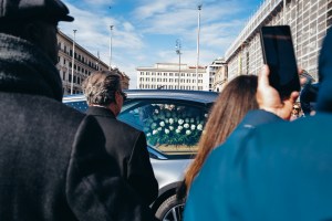 Valentino’s coffin at Valentino Garavani Funeral in Rome.