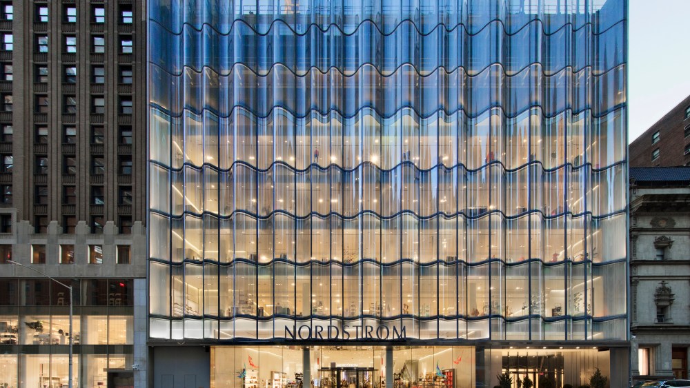 Nordstrom building facade in New York.