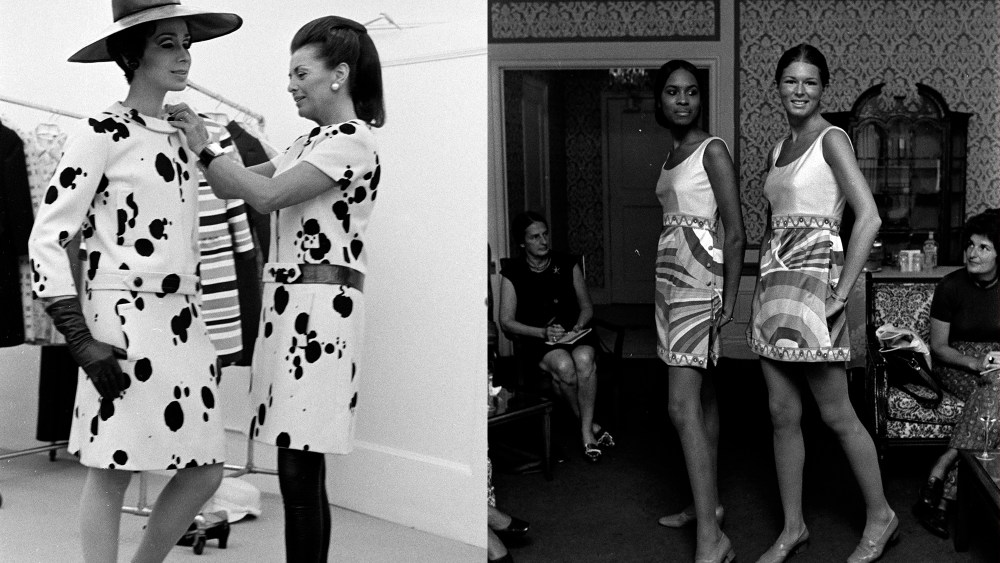 Italian designers Irene Galitzine, 1973 and Emilio Pucci's 1967 collections.