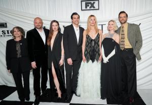 Nina Jacobson, Brad Simpson, Grace Gummer, Paul Anthony Kelly, Sarah Pidgeon, Naomi Watts and Connor Hines at FX's "Love Story: John F. Kennedy Jr. & Carolyn Bessette" Red Carpet Premiere held at Carnegie Hall on February 03, 2026 in New York, New York.