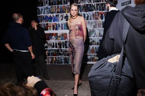 Backstage at the Area Fall 2026 ready-to-wear show at New York Fashion Week.
