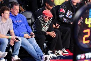 Spike Lee at The 2026 NBA All-Star Game held at the Intuit Dome on February 15, 2026 in Los Angeles, California.