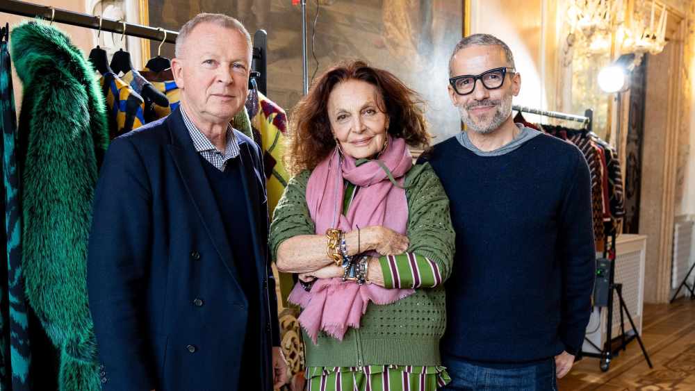 Graziano de Boni, Diane von Furstenberg and Renzo Braglia