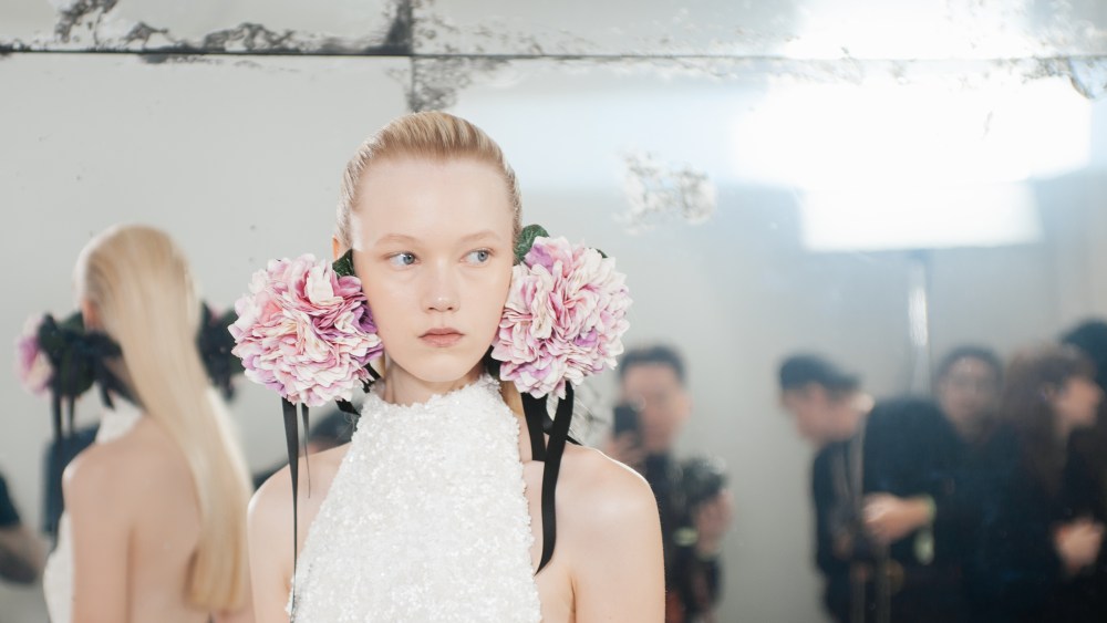 Backstage at Dior spring 2026 couture