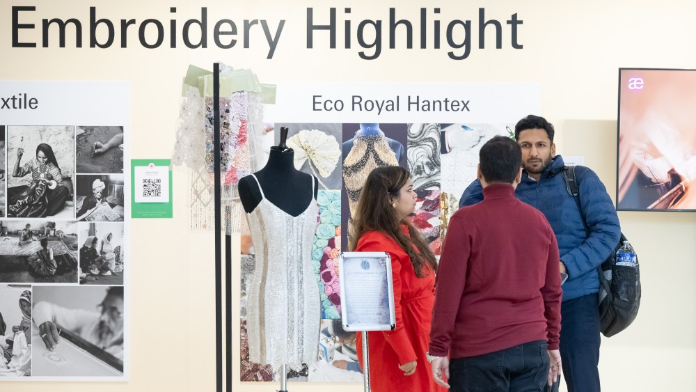 Embroidery at the Trends Forum at Texworld Paris