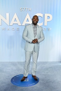 Adrian Holmes at the 57th NAACP Image Awards held at the Pasadena Civic Auditorium on February 28, 2026 in Los Angeles, California.