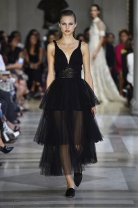 Model on the catwalk (Photo by Giovanni Giannoni/Penske Media via Getty Images)