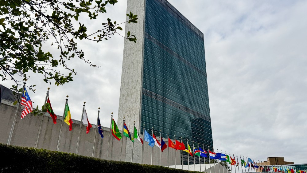 A view of the United Nations headquarters building in New York on September 17, 2025. The first day of high-level General Debate for the 80th session of the UN General Assembly will begin on September 23, 2025. (Photo by Daniel SLIM / AFP) (Photo by DANIEL SLIM/AFP via Getty Images)