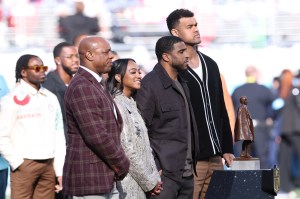 Walter Payton Man of the Year, Bobby Wagner of the Washington Commanders looks on prior tot he start of Super Bowl LX between the Seattle Seahawks and the New England Patriots at Levi's Stadium on February 08, 2026 in Santa Clara, California.