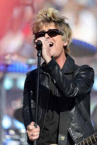 Billie Joe Armstrong of Green Day performs prior to Super Bowl LX between the Seattle Seahawks and the New England Patriots at Levi's Stadium on February 08, 2026 in Santa Clara, California.