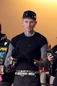 mgk attends Super Bowl LX at Levi's Stadium on February 08, 2026 in Santa Clara, California.